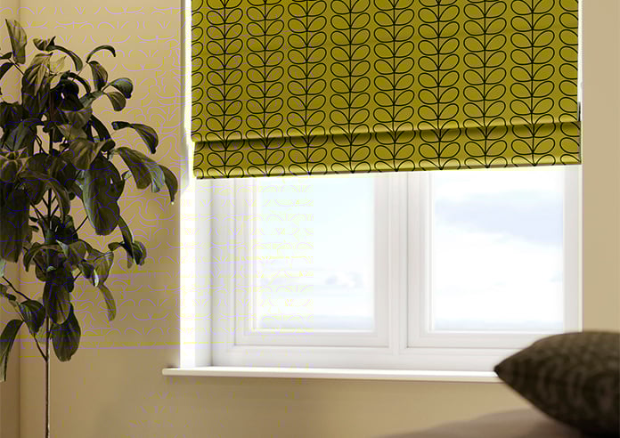 Orla Kiely Linear Stem, Olive & Black - Twist&Fit Roman Blind - Image 5